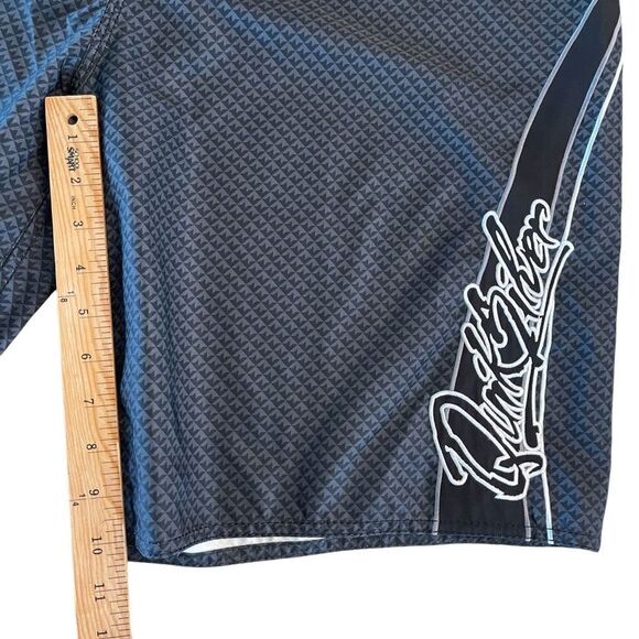 Quiksilver Mens Board Shorts Swimwear Drawstring Strap Gray Black Logo Size 40 - Picture 6 of 7